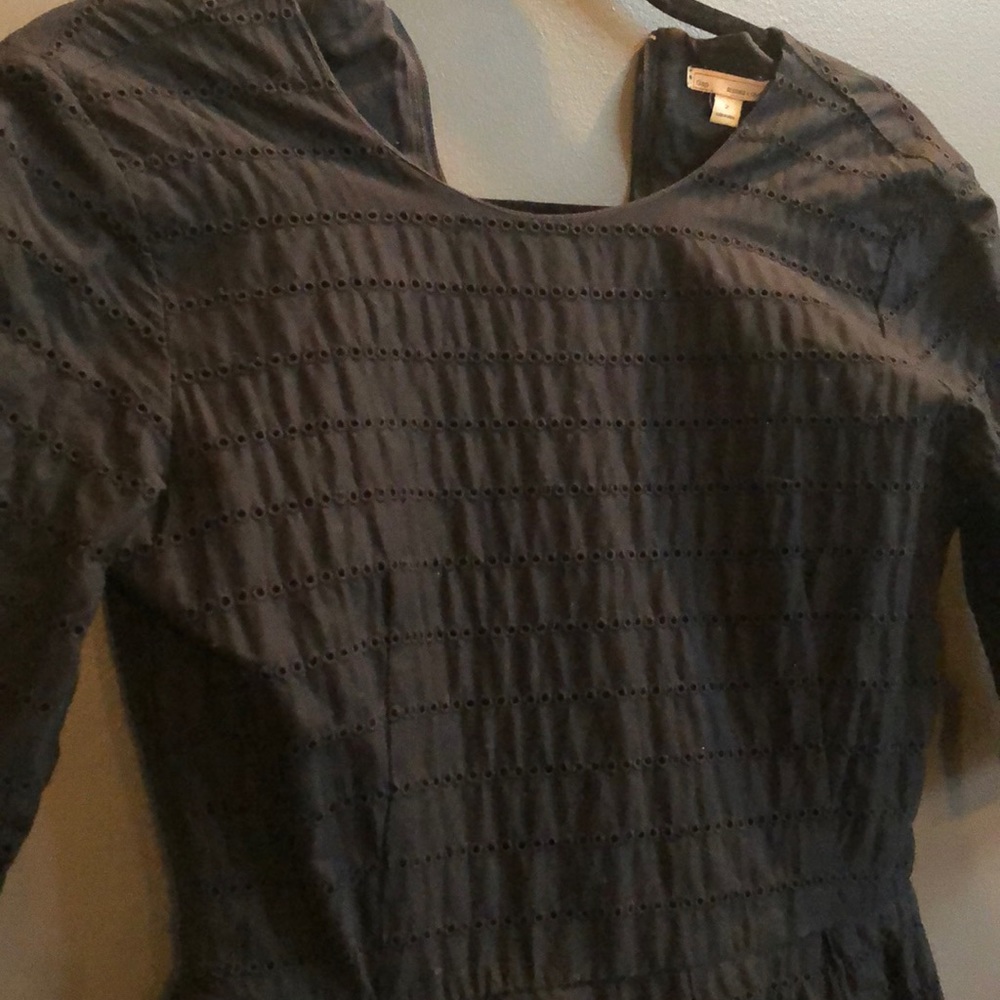 Black Eyelet 3/4 Sleeve GAP Dress with POCKETS!!!